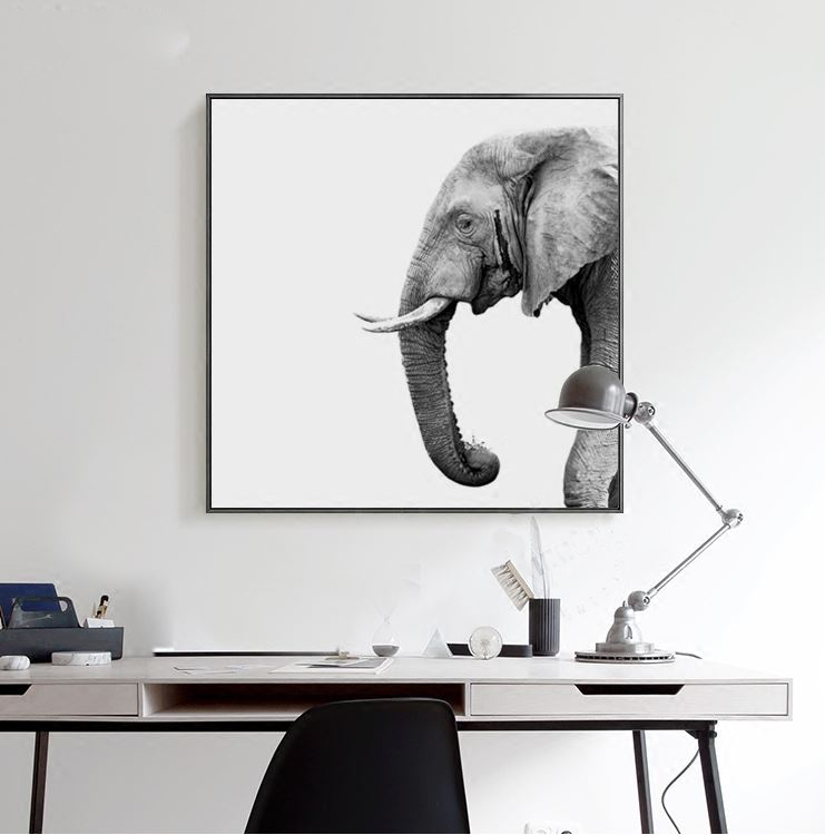 北欧简约大象动物装饰挂画b168