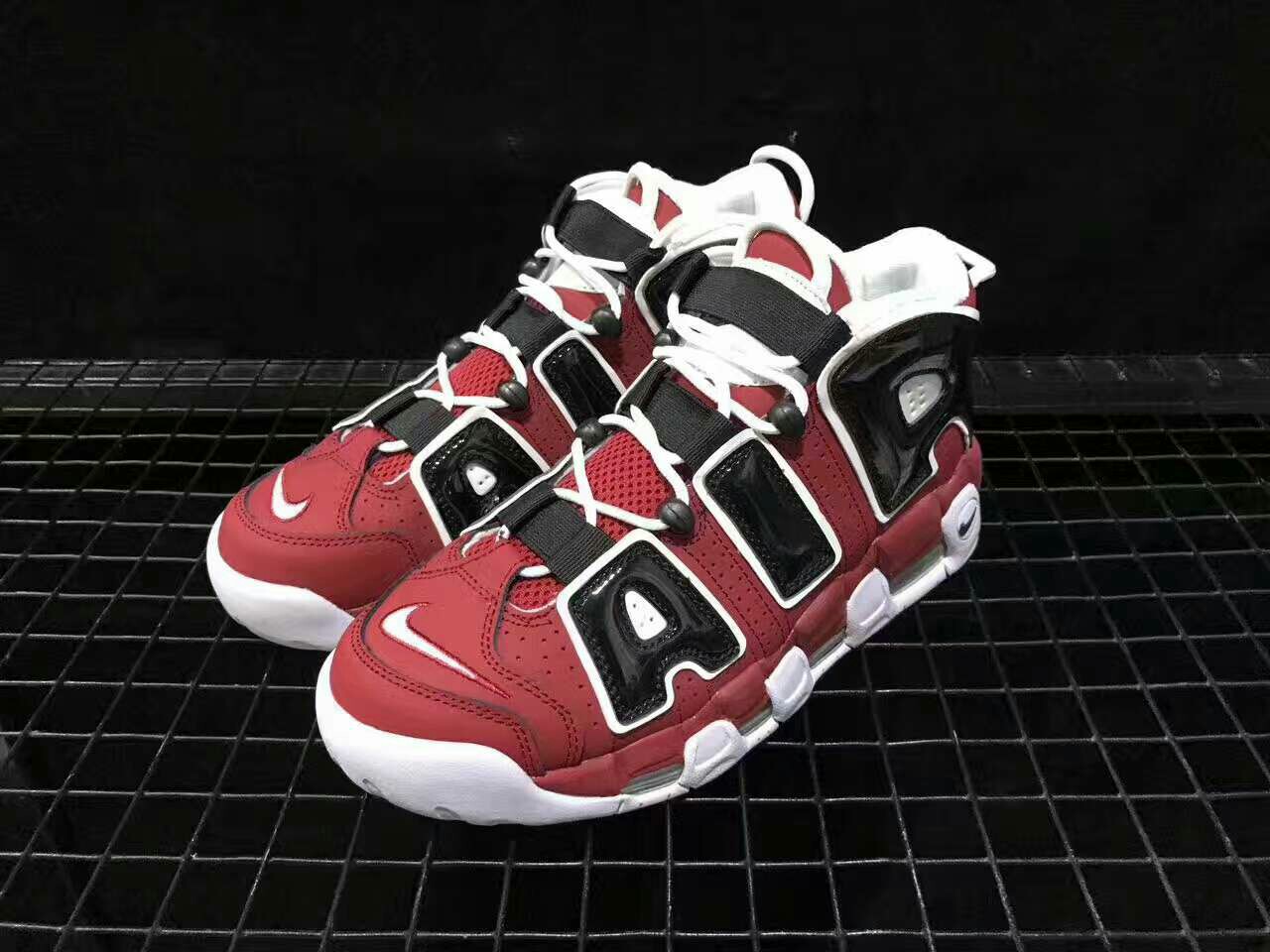 nike air more uptempo 大air 皮蓬 真标公司级 大红牛 921948-600