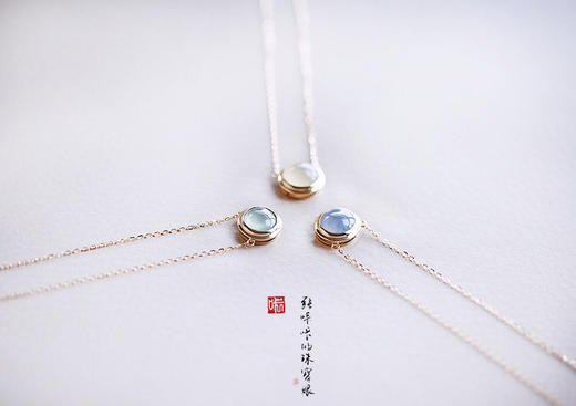 三色拼盘，简约复古款翡翠锁骨链《小灯》 商品图1