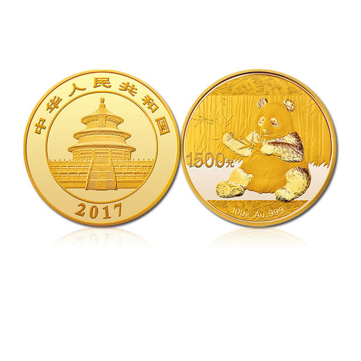 2017年熊猫金币100克金猫 现货全款 商品图2