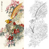 四尺六尺竖幅工笔花鸟白描底稿-王庆升锦鸡-RT10 商品缩略图0