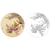工笔花鸟白描底稿-周中耀-桃花黄鹂小品《闹春》-多种白描尺寸可选-ZY13 商品缩略图0