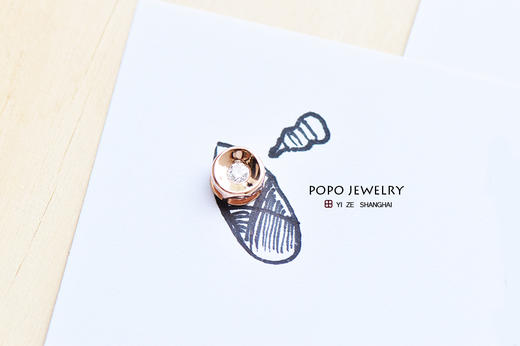 【POPO`s JEWELRY】18k玫瑰金幸运钻石小吊坠——轻奢 Illusions系列 商品图13