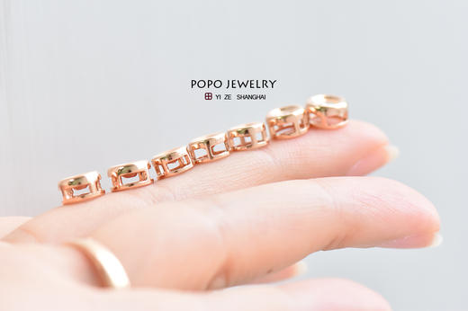 【POPO`s JEWELRY】18k玫瑰金幸运钻石小吊坠——轻奢 Illusions系列 商品图3