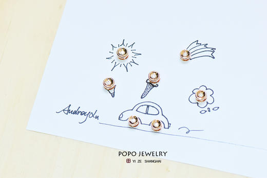 【POPO`s JEWELRY】18k玫瑰金幸运钻石小吊坠——轻奢 Illusions系列 商品图5