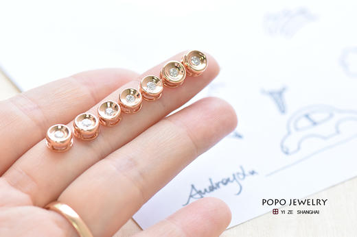 【POPO`s JEWELRY】18k玫瑰金幸运钻石小吊坠——轻奢 Illusions系列 商品图2