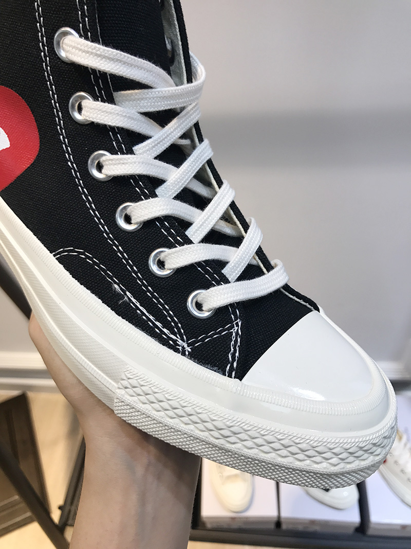 cdg play x converse 匡威川久保玲合作情侣款帆布鞋