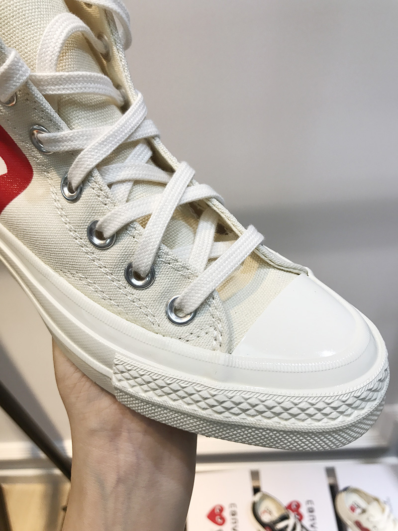 cdg play x converse 匡威川久保玲合作情侣款帆布鞋