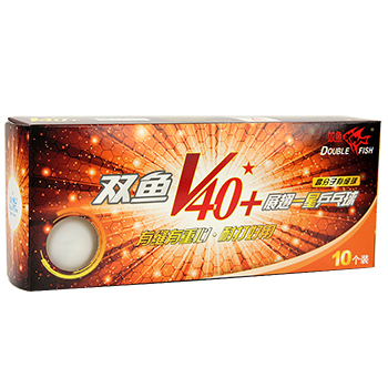 双鱼DOUBLEFISH 双鱼DOUBLEFISH 新材料ABSV40+展翅一星乒乓球 10个装