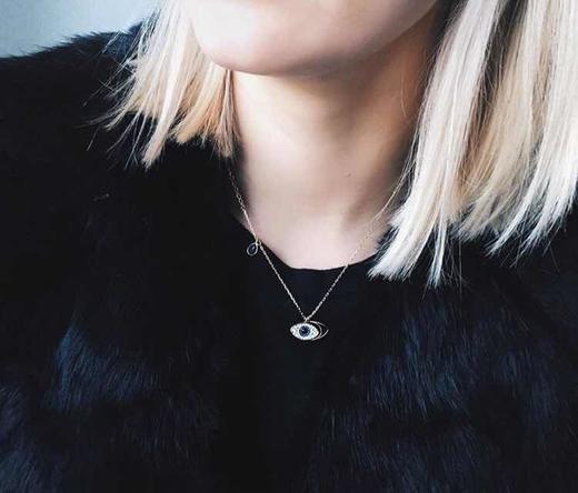 【法国】施华洛世奇 恶魔之眼 玫瑰金 项链套装 启东发货 顺丰包邮 商品图7