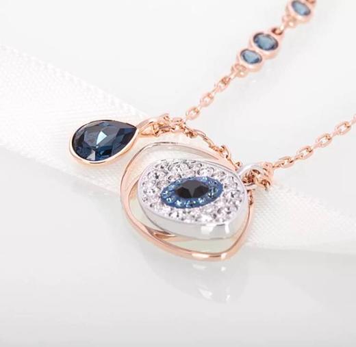【法国】施华洛世奇 恶魔之眼 玫瑰金 项链套装 启东发货 顺丰包邮 商品图3
