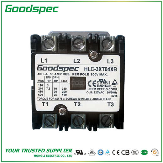HLC-3XT04XB(3P/40A/120VAC)空调接触器 商品图0