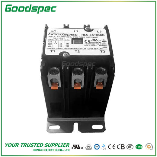 HLC-3XT04XB(3P/40A/120VAC)空调接触器 商品图2