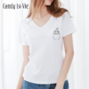 奶糖派大胸专属修身纯棉白T恤  Candy la vie 商品缩略图2