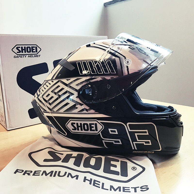 shoei x-14 全新 白蚂蚁全盔93号 摩托车头盔 marquez马奎斯