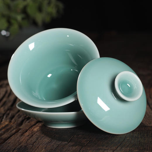 尚唐丨龙泉青瓷盖碗 弟窑粉青 120ml   商品图1