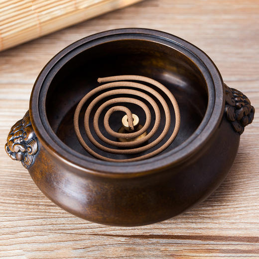 双耳狮头铜炉（黄铜） 商品图3