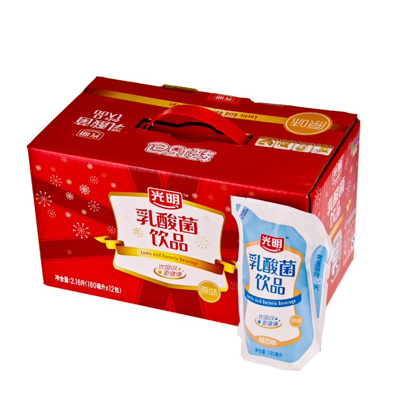 光明原味乳酸菌180g*12袋