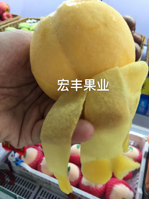 【宏丰精选】   平谷大桃之黄桃  果肉金黄  北京平谷特产  香味浓郁    软一点可以撕皮，爆汁！ 商品图10