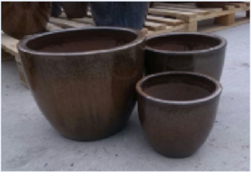 陶罐（棕色）TTP3405 BROWN，3个/套