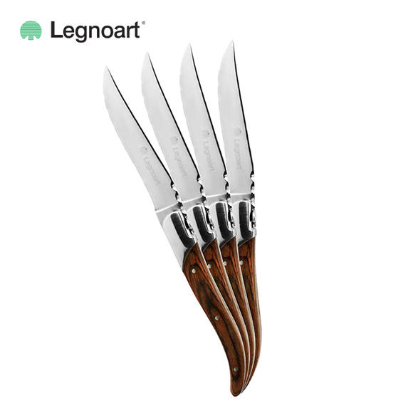 steakknives, fassona set of 4 steak knives 彩木4件套牛扒刀套装