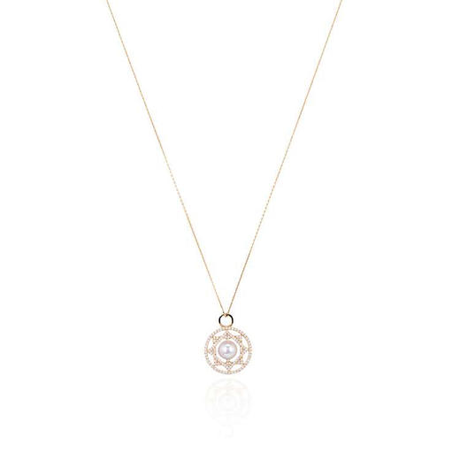 爱莎许愿工艺 芒星系列 八芒星珍珠项链 商品图2