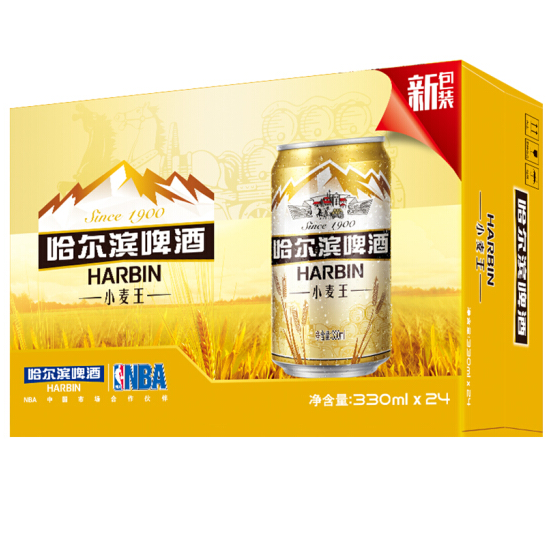 【三种规格】 哈尔滨啤酒小麦王330ml*6罐 哈啤(酒类)