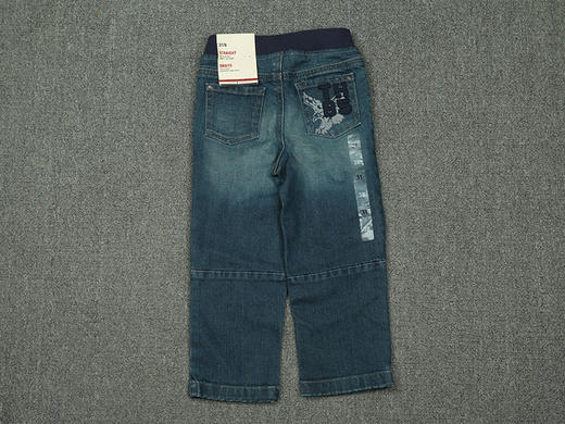 美国代购 现货 TOMMY HILFIGER 儿童系带松紧休闲修身牛仔裤 商品图1