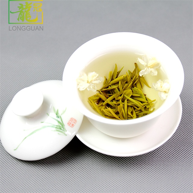 西湖龙冠茉莉龙井120g礼盒装清香木碗钉茉莉花茶一级 送10g品鉴罐