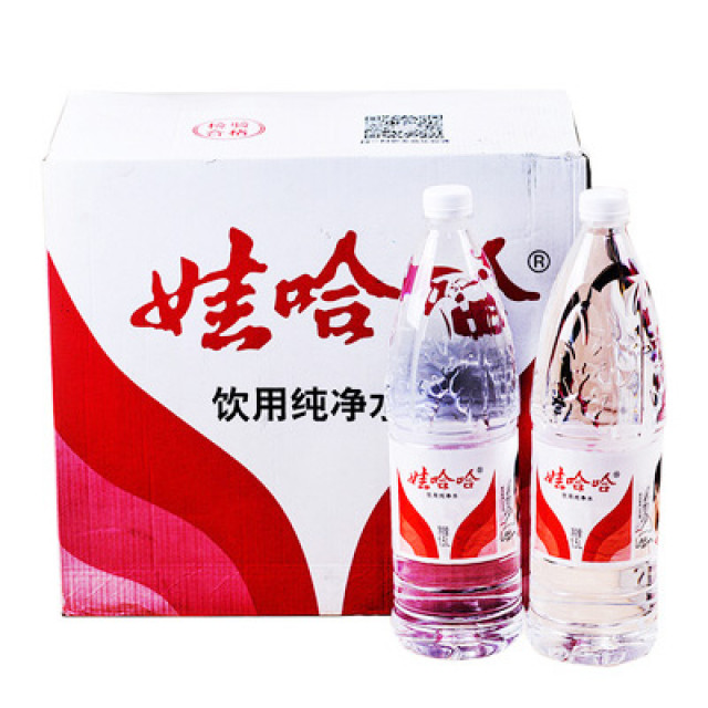 娃哈哈饮用纯净水1.5l*12瓶水质纯净