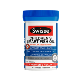 （永久下架）澳洲Swisse瑞思 儿童益智补脑鱼油（蓝色） 90粒