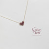 SpoiledBart Jewelry 14K注金  “爱意满心”系列，天然石榴石 爱心形 项链 商品缩略图1
