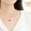 SpoiledBart Jewelry 14K注金  “爱意满心”系列，天然石榴石 爱心形 项链 商品缩略图4