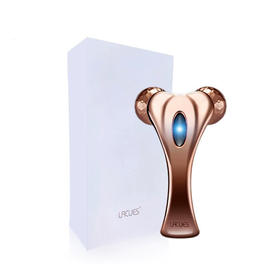 （永久下架）澳洲Lacues 24k玫瑰金 微电流瘦脸仪 脸部按摩器滚轮v脸