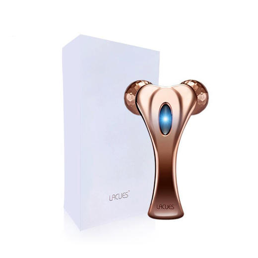 （永久下架）澳洲Lacues 24k玫瑰金 微电流瘦脸仪 脸部按摩器滚轮v脸 商品图0