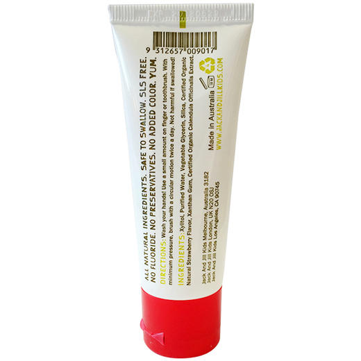 （永久下架）澳洲Jack n' Jill 可吞食无氟纯天然有机儿童牙膏 草莓味50g 商品图1