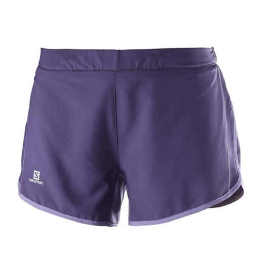 55折 SALOMON 萨洛蒙    Agile Short  W Rose Violet 透气速干跑步短裤女 商品图0