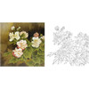 工笔花鸟白描底稿-周中耀《秋色无边胜春光》-芙蓉花-斗方小品册页-LQ10 商品缩略图0