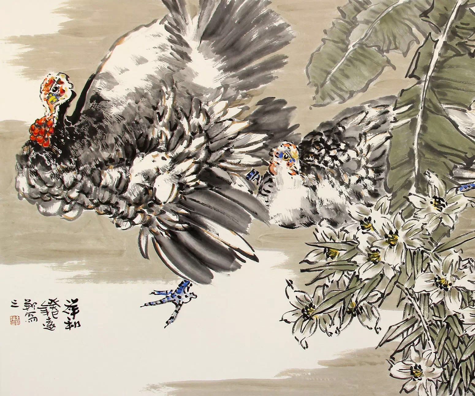 王远翔老师作品29920.祥和 70×138cm 约8.7平尺 已托