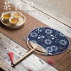 茶香记 纯手工民国风布艺团扇 手工布艺粗布团扇文艺仿古竹柄纨扇 商品缩略图4