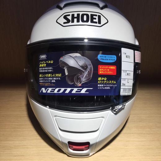 现货码全 特价 SHOEI NEOTEC 白色 双镜片摩托车揭面盔 防雾头盔全盔 商品图1