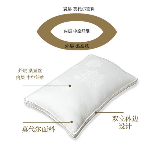 【百富精选】双宫茧桑蚕丝复合枕 商品图2