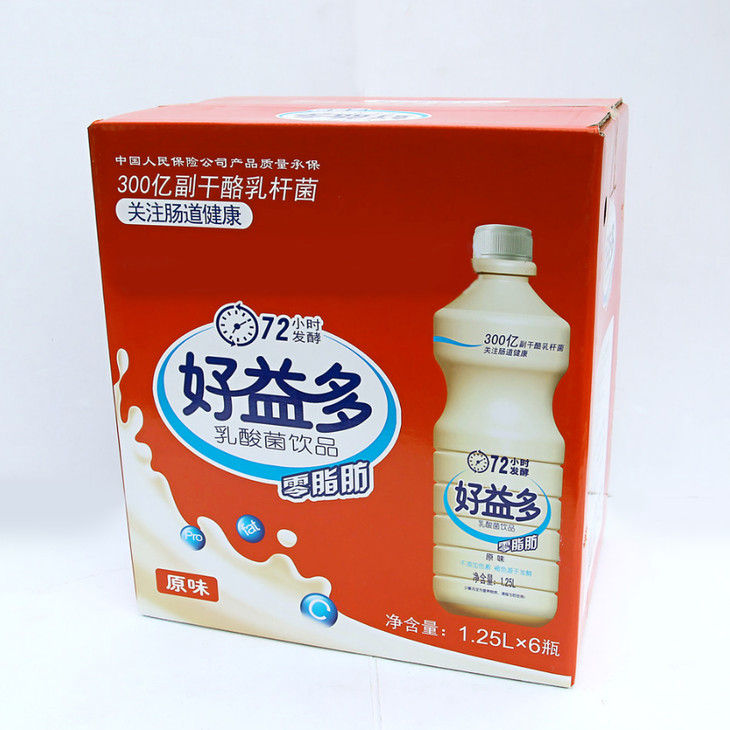 好益多乳酸菌零脂肪饮品1.25l*6瓶