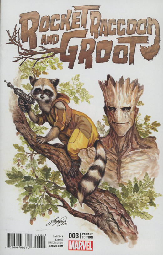 火箭浣熊与格鲁特 斜线 Rocket Raccoon and Groot （2016）变体 商品图2