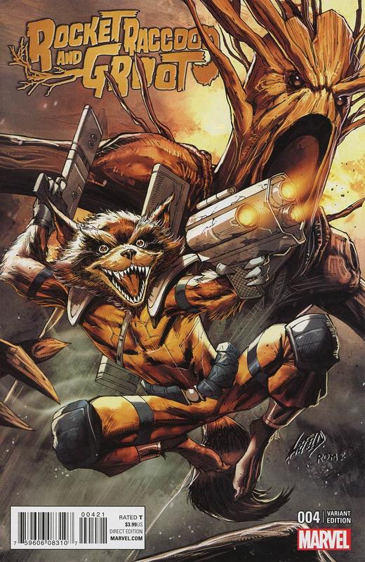 火箭浣熊与格鲁特 斜线 Rocket Raccoon and Groot （2016）变体 商品图1