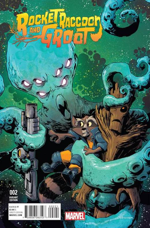 火箭浣熊与格鲁特 斜线 Rocket Raccoon and Groot （2016）变体 商品图3