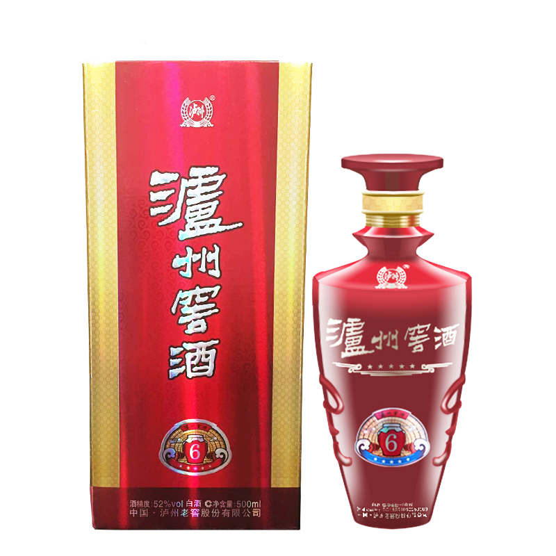 52度泸州窖酒6一瓶500ml