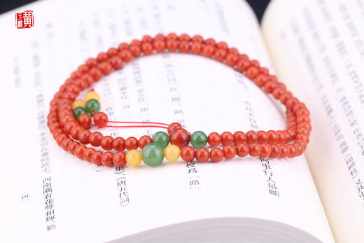 天然南红柿子红【芳华如梦】项链、手串两用款 | 绝对出众，回头率超高 | 主珠直径5.2mm 商品图3