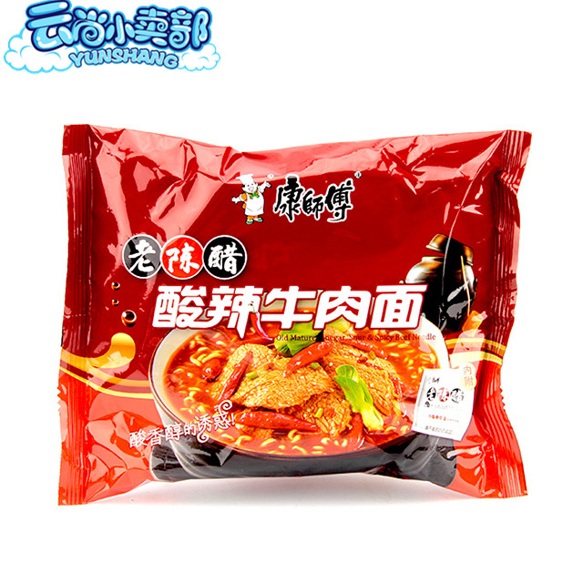 康师傅酸辣牛肉面/方便面 袋装