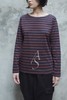 MHL 17aw 条纹长袖T恤 蓝染锈红/深蓝白 商品缩略图2